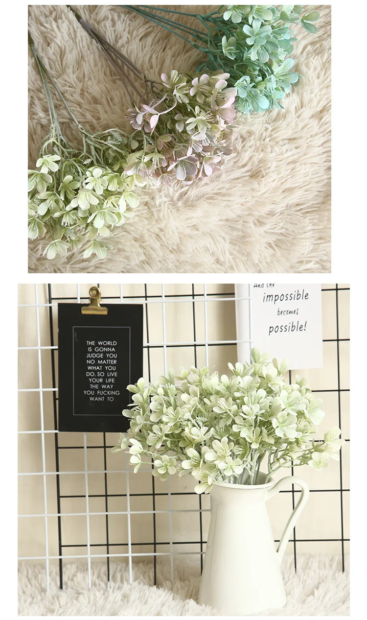 1 шт. Зеленые искусственные травы Цветы Букет Искусственные фруктовые растения minileaf наружное украшение для гостиной свадебные искусственные растения