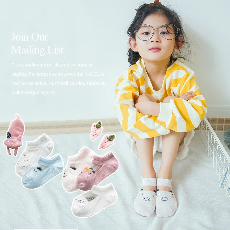 5 пар/лот весенне летние тонкие носки для девочек Детская Хлопковая сетчатая
