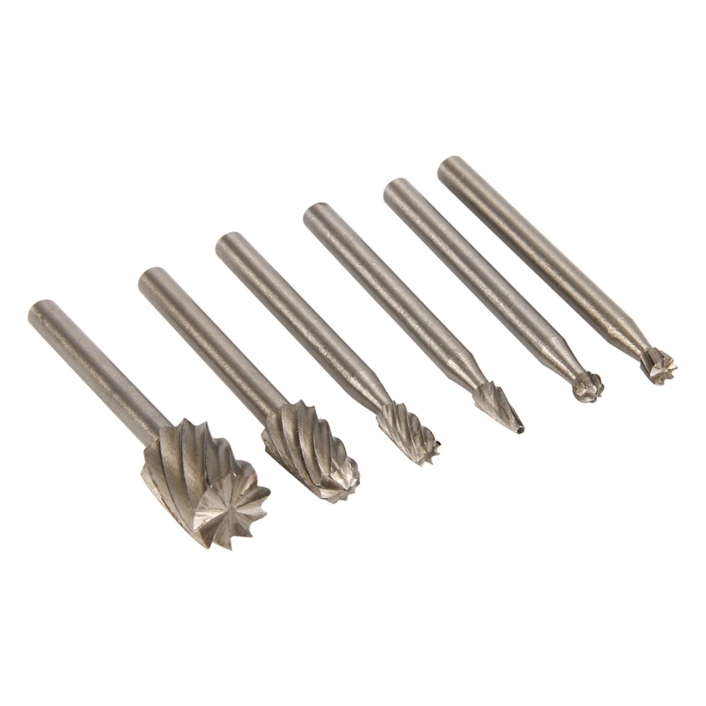 Набор фрез из вольфрамовой стали хвостовик 1/8 дюйма 6 шт.|hss set|rotary file setdremel cutter |