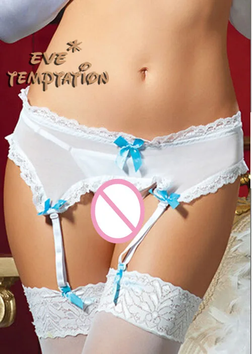 Сексуальное женское нижнее белье белый кружевной пояс для чулок ночное