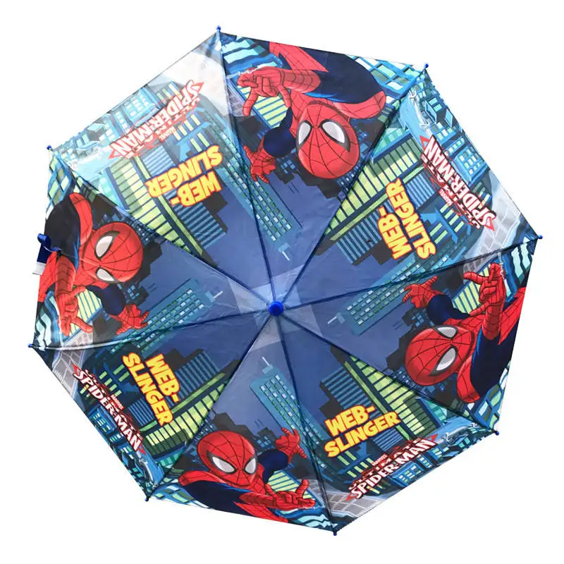 Spiderman random Дисней Дети Микки тачки Замороженные Эльза Анна Белоснежка София Человек-паук витой зонтик полуавтоматический студенческий детский зонтик - Цвет: Spiderman random