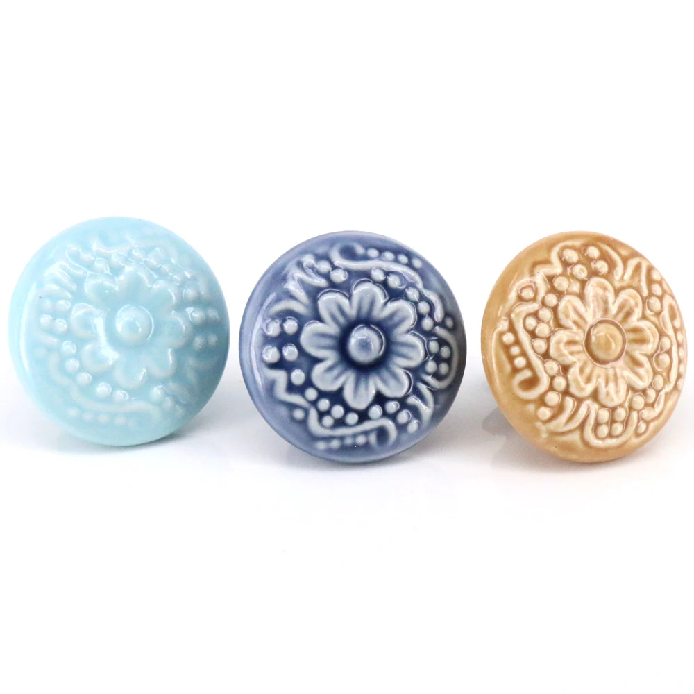 

1x Antique Style Wardrobe Door Handle Cabinet Drawer Ceramic Knobs European Nordic Kitchen Closet Funiture Door Pull Knob
