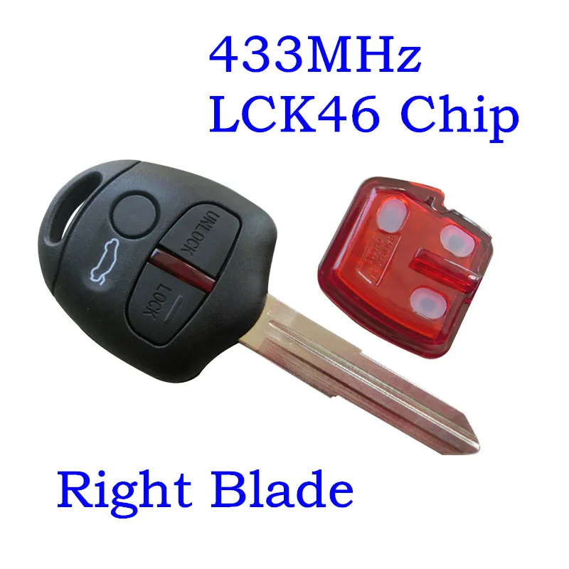 3-кнопочный пульт дистанционного управления брелок 433 МГц чип LCK46 4D61 подходит для