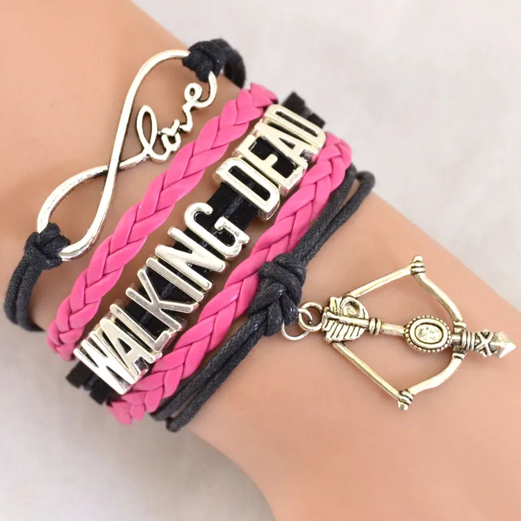 

Boy And Girl Friendship Bracelets And Bangle Open Silver Walking Dead Arrow