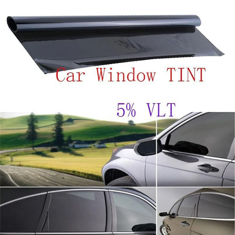 50 см x 1 м черное стекло Тонировочная пленка для окна VLT 15%-50% Авто Дом рулон автомобиля солнцезащитный козырек Окно Солнцезащитный козырек Тонировочная крышка защита