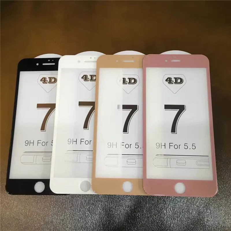 Vothoon 50 шт. ультра тонкий 4D Стекло экрана Защитное стекло для IPhone X 6/6 s plus/8/ 7 Plus