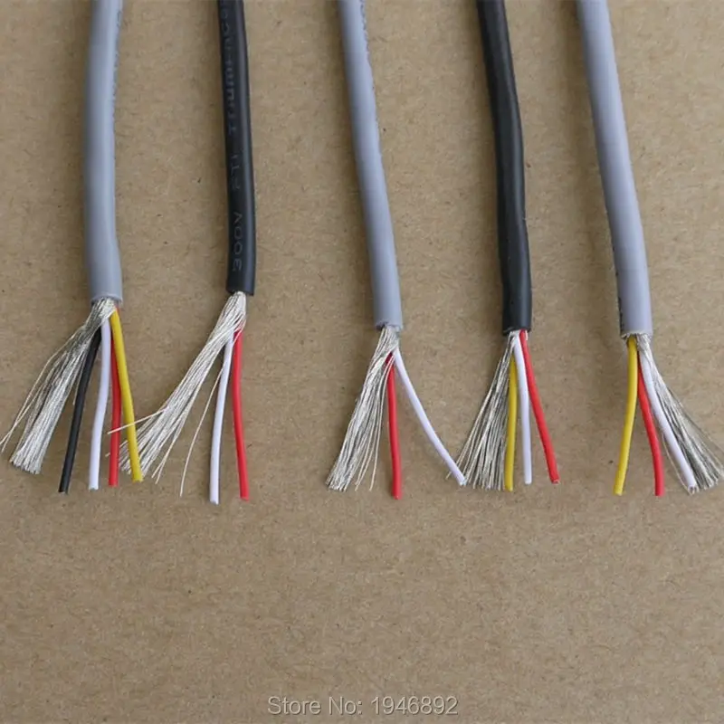 300 м UL 2547 28/26/24 AWG многоядерный Управление кабель Медный провод экранированный аудио кабель наушников сигнальный провод кабель