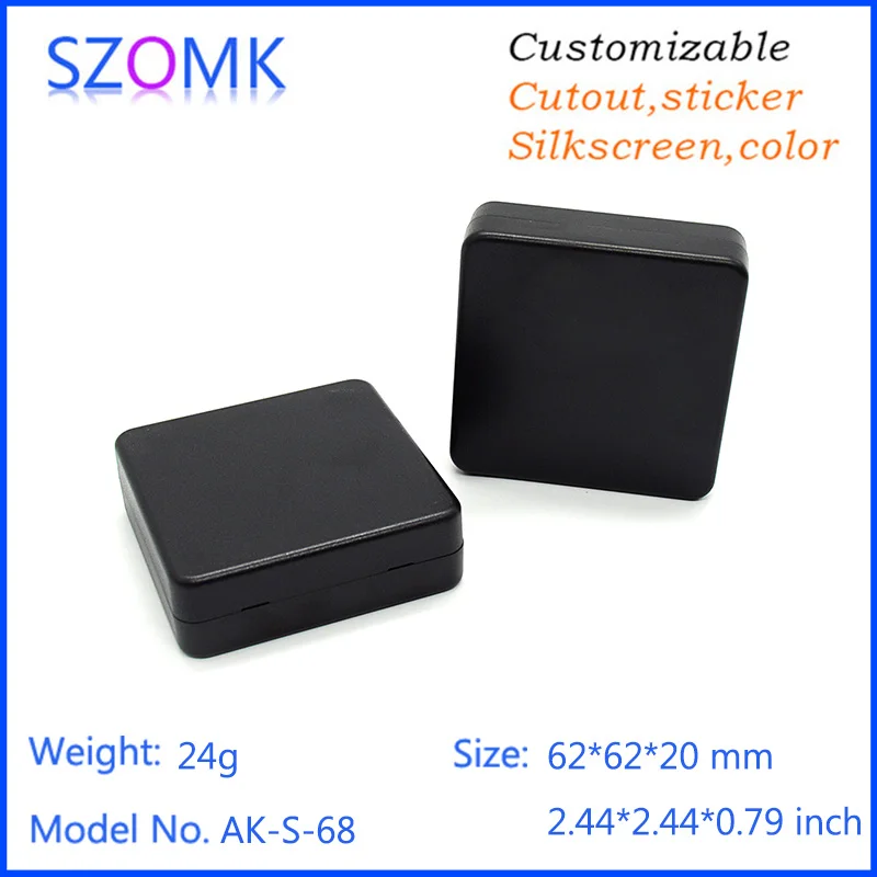 Szomk настраиваемая электроника корпуса для pcb (10 шт.) 62*62*20 мм abs swith корпус diy