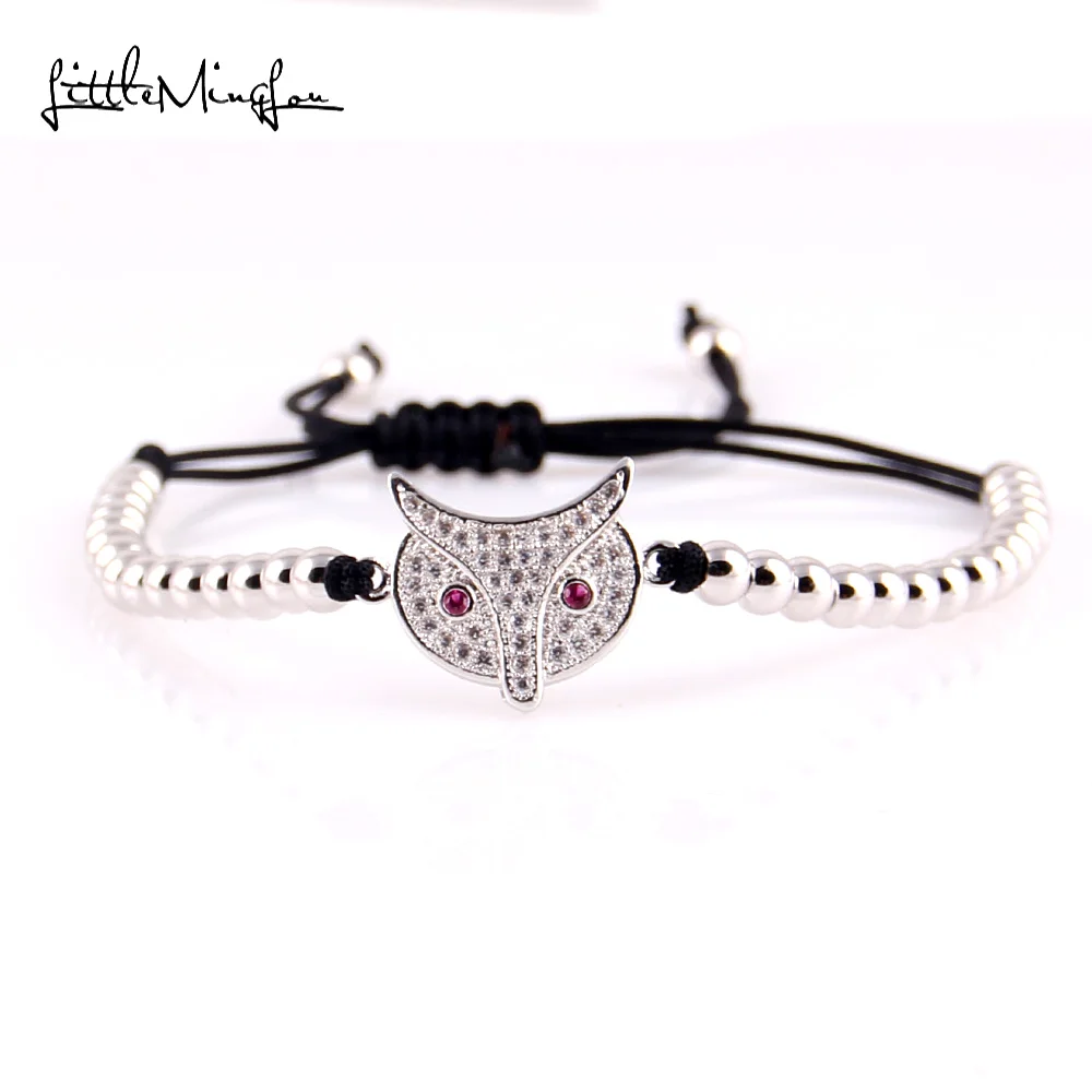 Маленькие MingLou Новый трендовый мужской браслет из бисера микро проложить CZ лиса