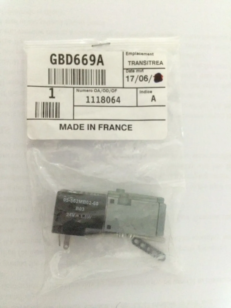 

Газовый клапан Abx (Франция) (PN:GBD669A), анализатор гематологии pentra120, новинка