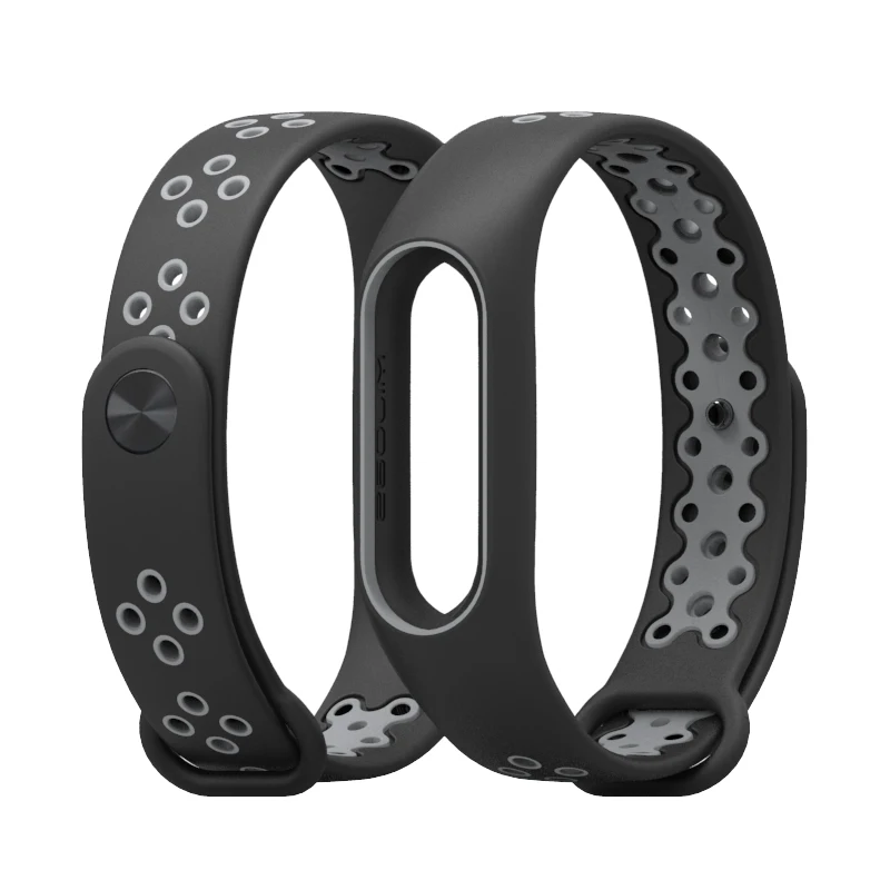 Mi jobs mi Band 2 ремешок на запястье силиконовый браслет для Xiaomi mi Band 2 умные часы mi band 2 браслет mi Band 2 аксессуары mi 2 ремешок - Цвет: Black Gray