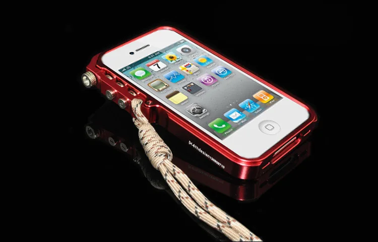 red R-Just для iphone 5S, чехол для iphone SE, супер механический алюминиевый бампер, металлический каркас, чехол для iphone 5, 4S, 4 - Цвет: red