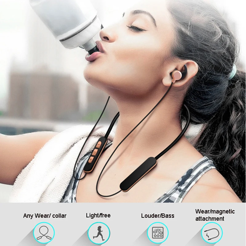 Bluetooth гарнитура с ушным крюком беспроводные наушники наушник Спорт Бег стерео