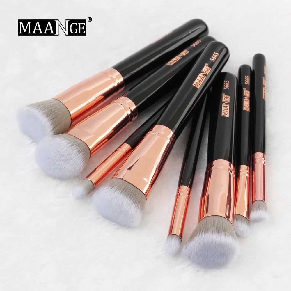 MAANGE Pro 6/8/10 шт./партия кисти для макияжа мягкие синтетические волосы деревянная ручка основа Пудра Тени для век Красота Макияж инструменты Новинка
