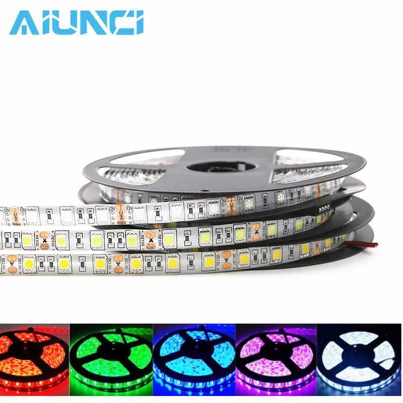 Супер яркая светодиодная лента 5 М 5050 светильник DC 12 В RGB RGBW белая Праздничная