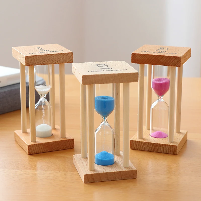 Sand Watch 1 Minute Clock 3 5 Minutes Glass Shower Timer Wood Timing Kid Gift Mini Ornaments Home Decoration Accessories SL-MZFX | Дом и сад