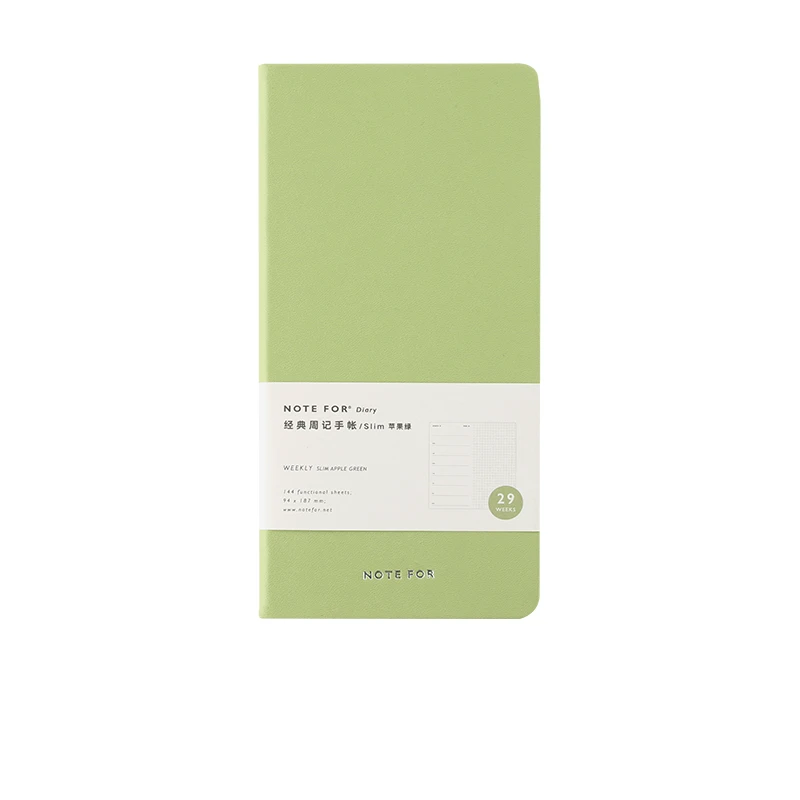 Apple Green Mr paper 6 красочные из искусственной кожи Карманные блокноты для учебы, работы, записи журнал годовой ежемесячный недельный ежедневник легко носить с собой - Цвет: Apple Green