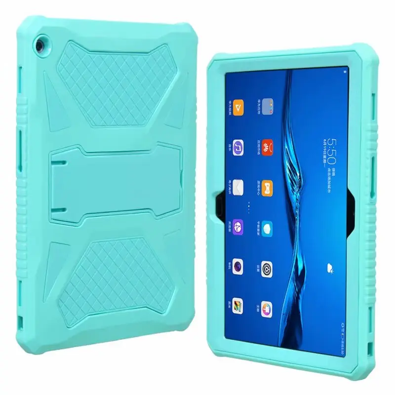 Дети чехол для huawei MediaPad T3 10 Tablet Ударопрочный силиконовый+ PC Твердый переплет для AGS-L09 AGS-L03 AGS-W09 планшет диагональю 9,6 дюйма - Цвет: Коричневый