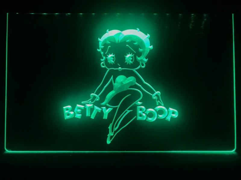 G197 неоновый светильник Betty Boop, светодиодная вывеска для домашнего декора магазина