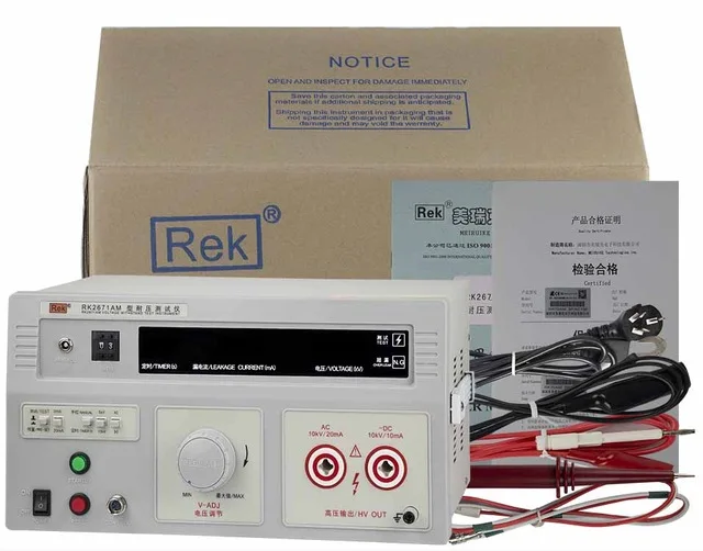 Rek RK2671AM AC/DC 5kv/10kv & AC 2/20mA DC 2/10mA прокол выдерживает Hipot тестер измеритель давления