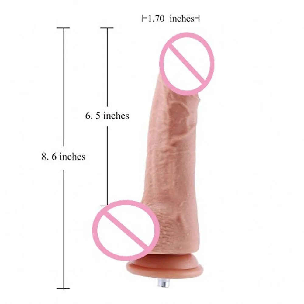 HISMITH 8.5 inches silicone dildo Preminum sex machine Attachments Double Layered Non-toxic soft Bendable anal |