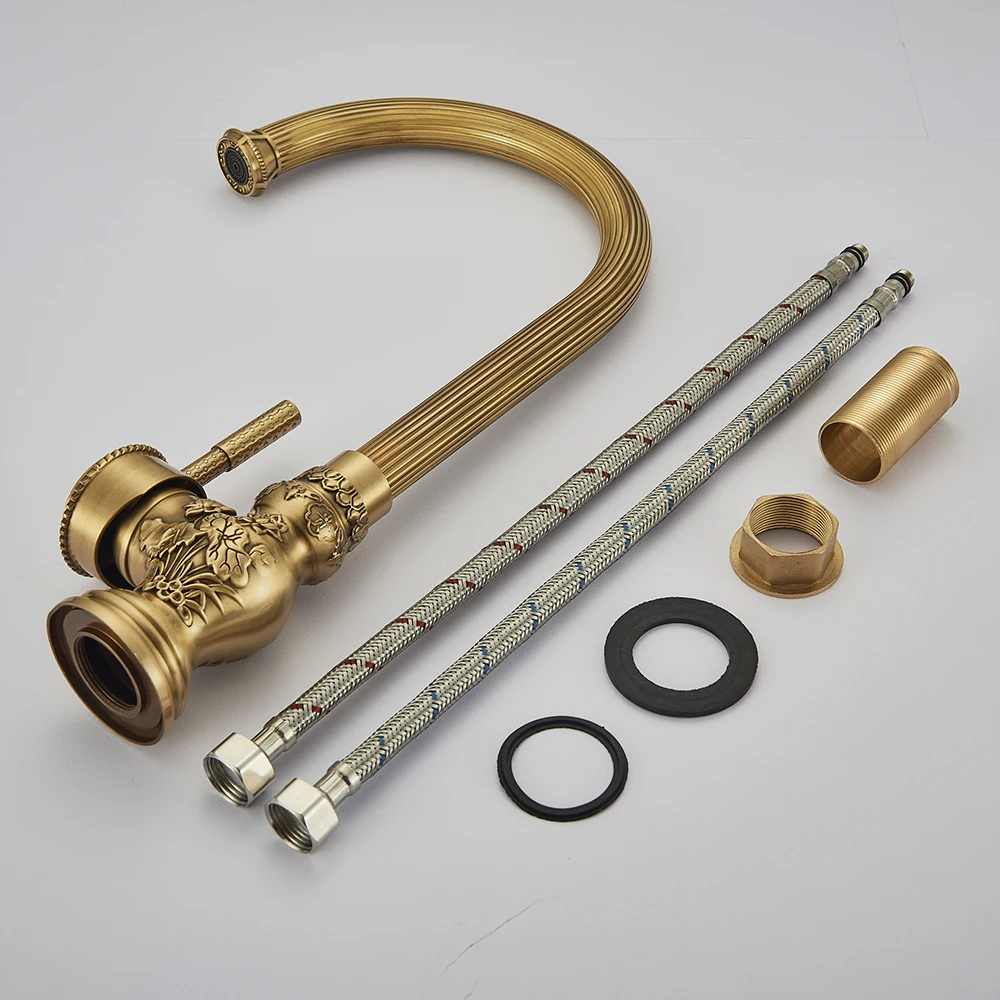 Uythner смесители для кухонной раковины ретро латунные античные бронзовые