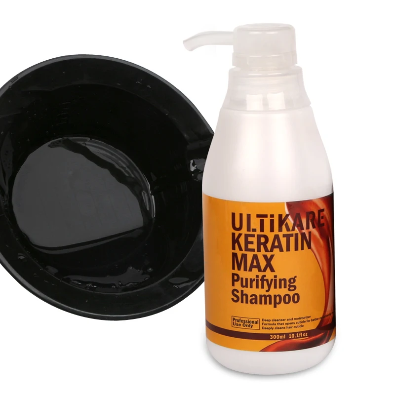 

Different Capacity 300ml Free Formalin Brazilian Keratin Treatment Straighten Cruly Hair+300ml Purifying Shampoo+Free Red Comb