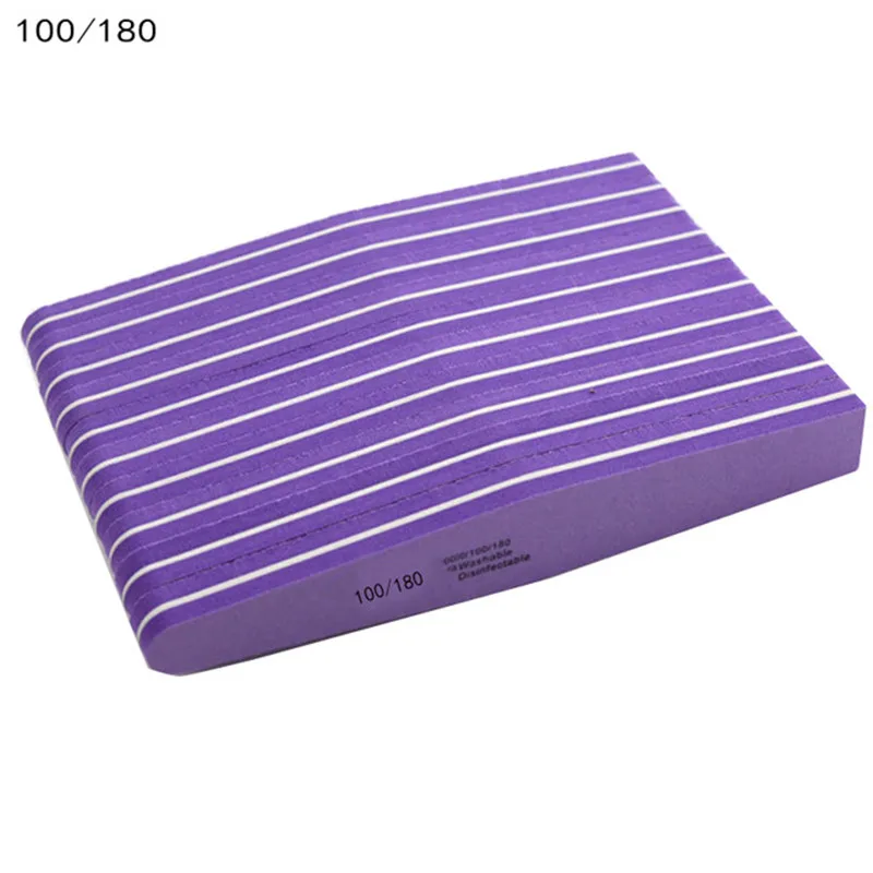 10 шт буфер для ногтей 100/180 двухсторонний полировщик буферный шлифовальный блок