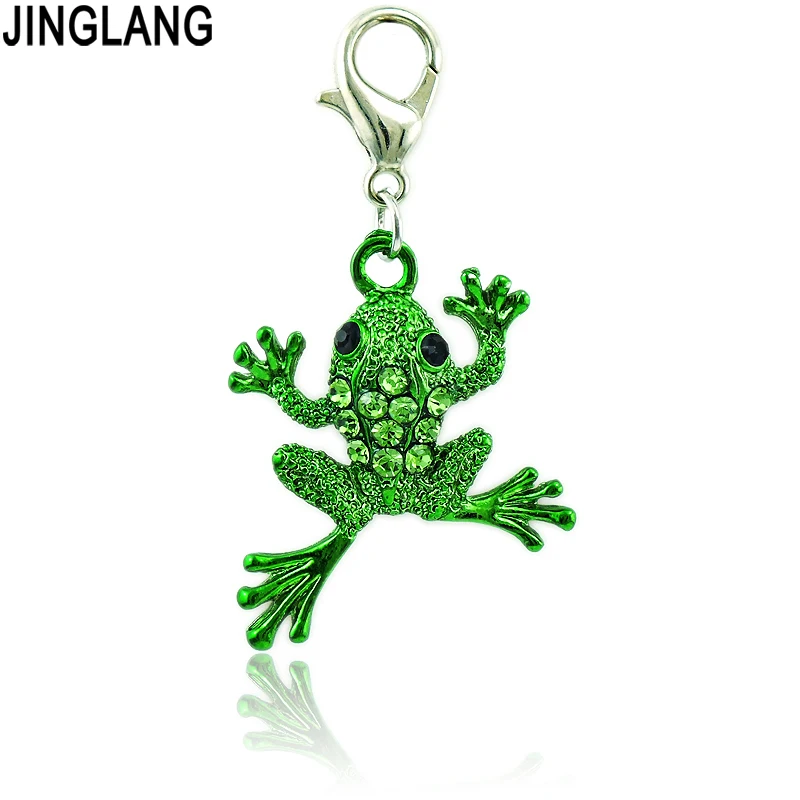 Оптовая продажа подвесок JINGLANG подвеска Стразы лягушка Животные Подвески с