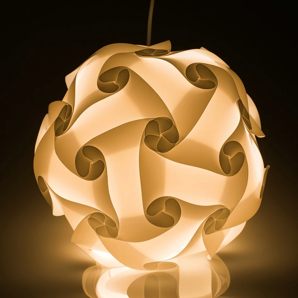 

DIY IQ головоломка подвесной светильник Новинка бумажный шар абажур E27 держатель Кафе Ресторан потолочный светильник подвесной светильник ук...