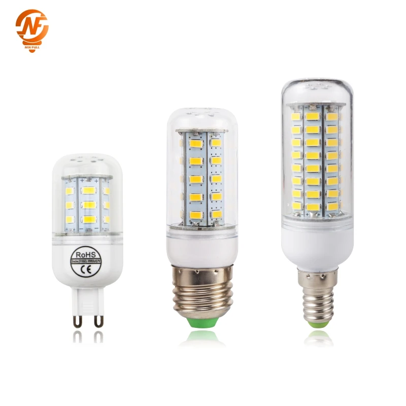 Светодиодная лампочка E27 E14 220 В SMD 5730 светодиодсветильник G9 24 36 48 56 69 72