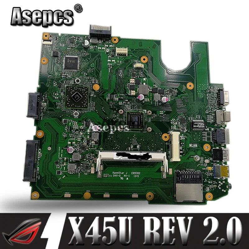 Материнская плата X45U REV 2 с процессором AMD для For Asus A45U материнская ноутбука 60 NAOMB1401