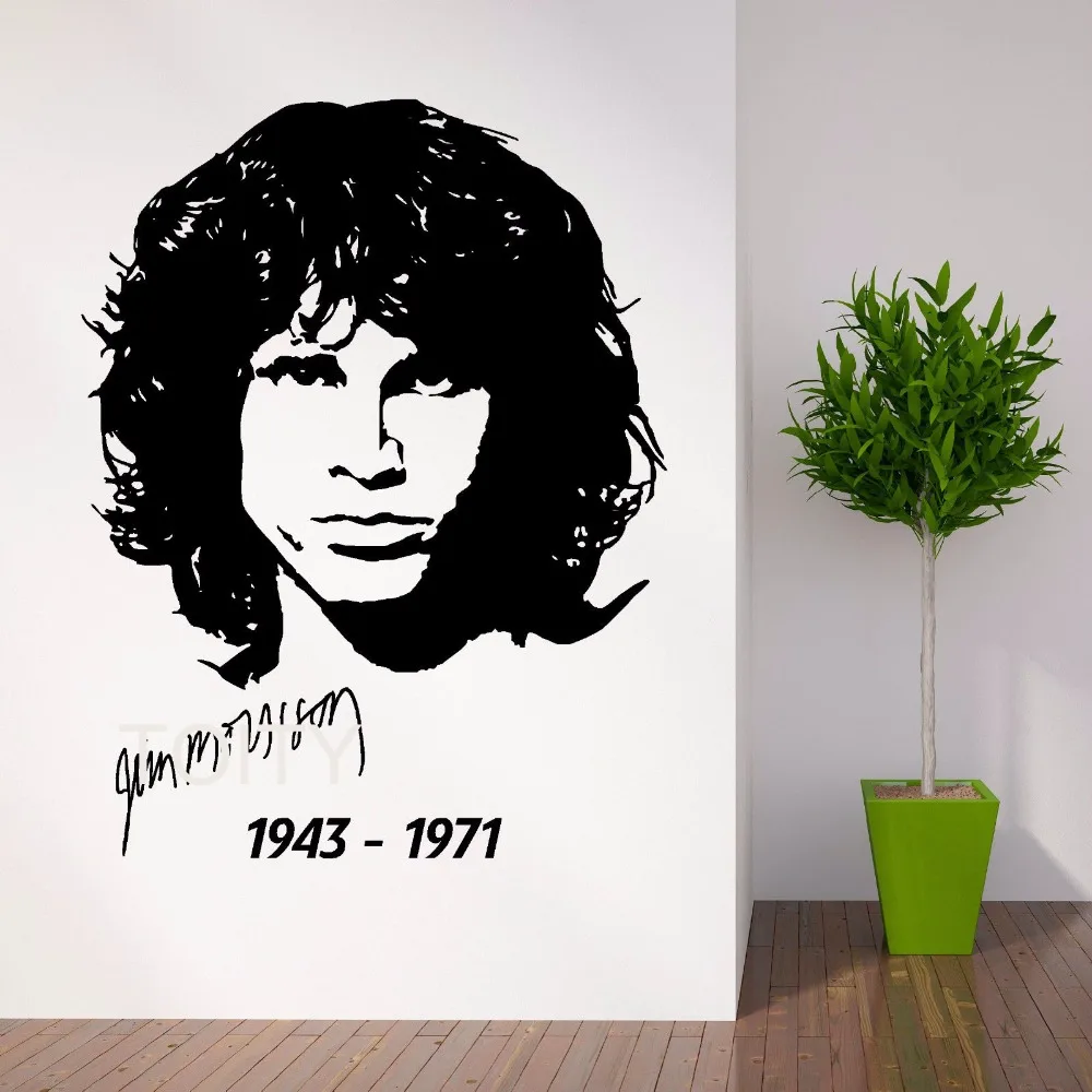 Jim Morrison Наклейка на стену король ящерицы виниловая наклейка Ретро музыка Искусство Декор Бар студия клуб Ресторан домашняя комната Большая фреска