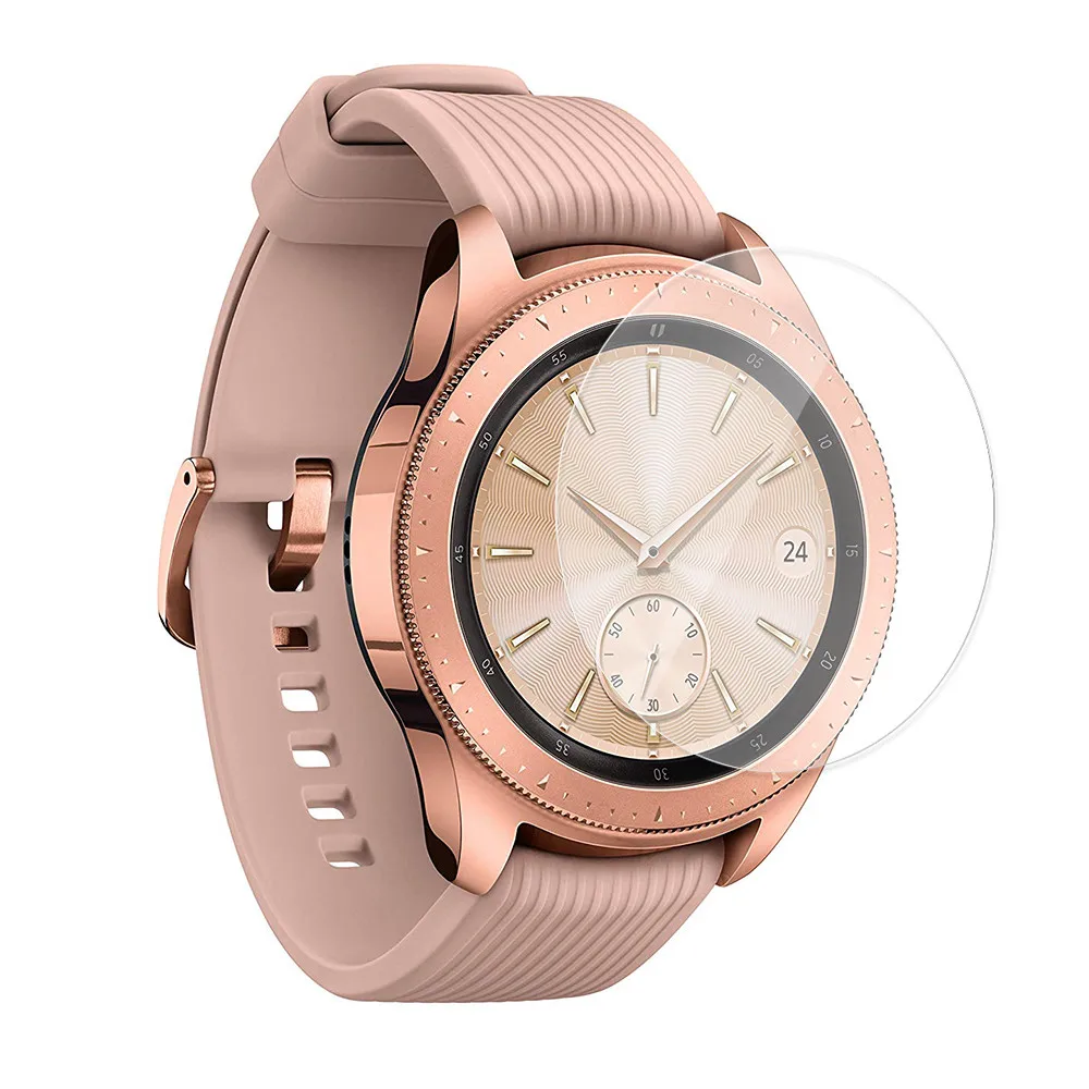 Transparent 3 шт 2.5D Закаленное стекло для samsung Galaxy Watch 42 мм защитное стекло Smartwatch Защитная пленка для экрана без пузырей 9H Glas - Цвет: Transparent