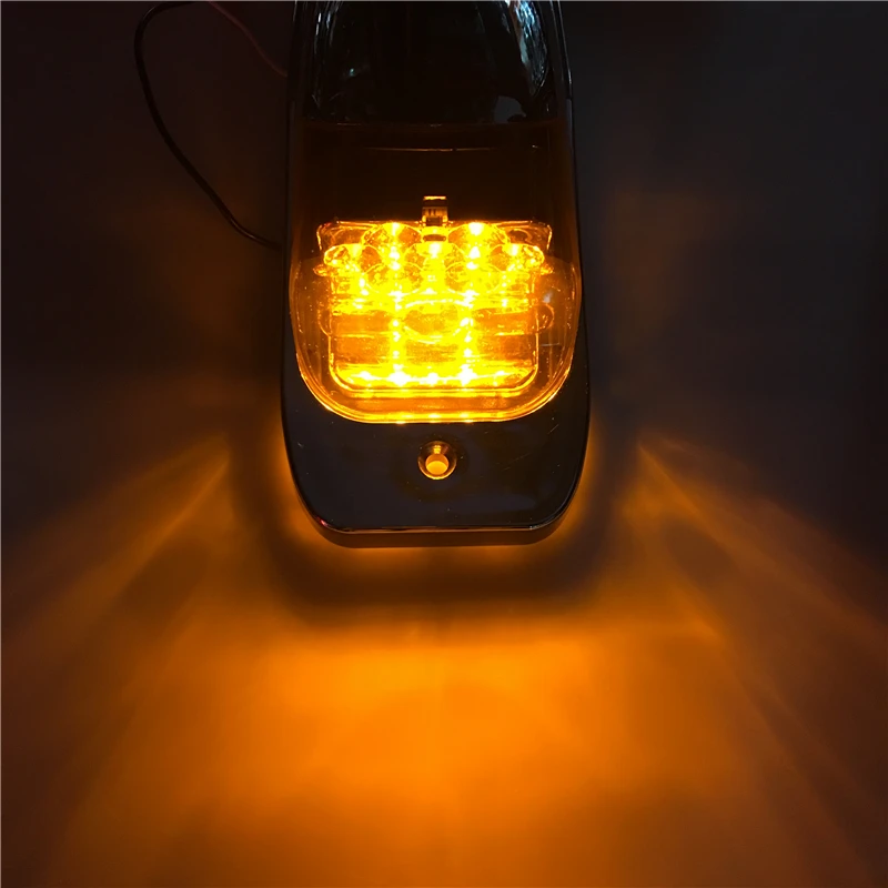 KEYECU 1x 7Led Янтарная линза светодиодная крыша Топ кабина маркер свет хром для Kenworth