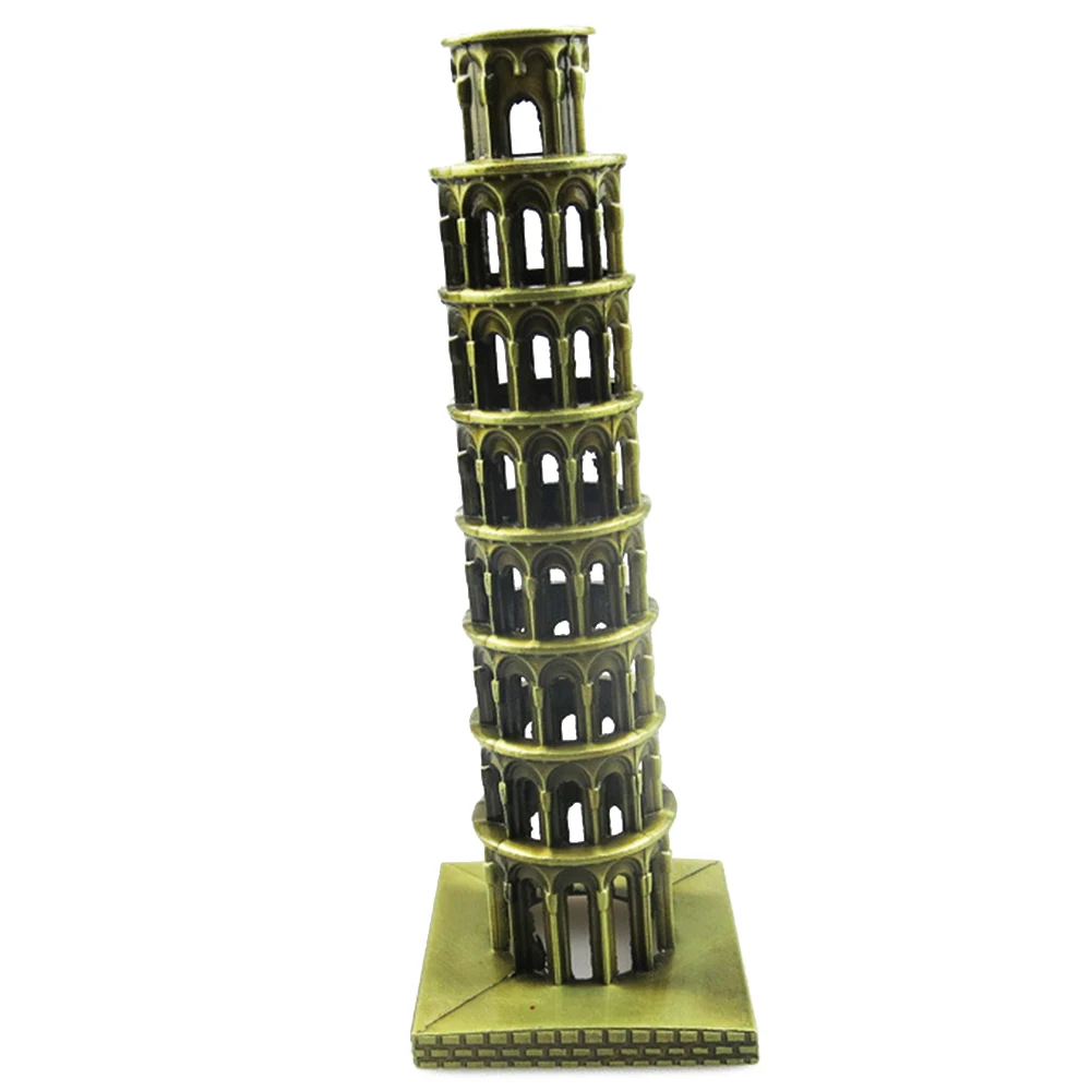 Металл Pisa Lean Tower Crafts креативный сувенир модель стол украшение винтажная статуя