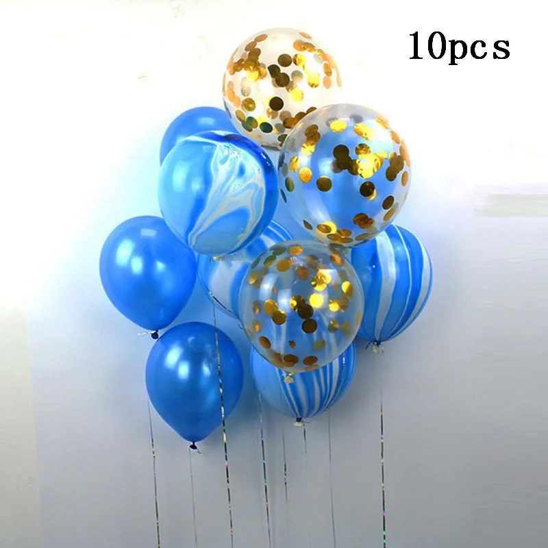 10pcs 20 шт Радужный Единорог воздушные шары золотой розовый воздушный шар "Конфетти" Свадебный день рождения декоративный латексный шар надувные воздушные шары - Цвет: 10pcs