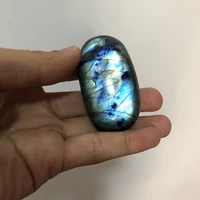 one blue flash labradorite stone palm 45 55mm small labradorite stone beads palmshealing reiki stone