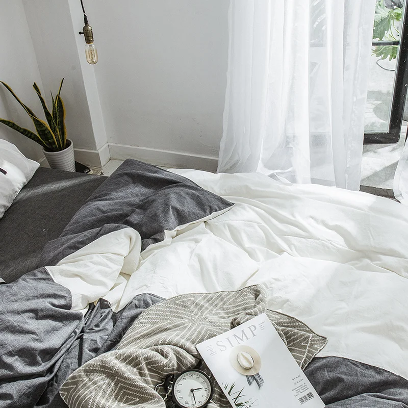 Пододеяльник из 100% хлопка одно двойное одеяло постельные принадлежности queen King