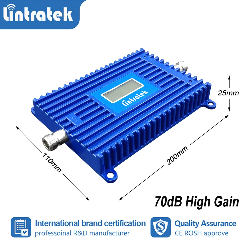 Lintratek 70dB усиление 2G 3g интернет 1900 МГц Мобильный усилитель сигнала шт GSM сотовый
