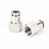 18 14 38 12 bsp female pneumatic 304 stainless steel push in quick connector release air fitting plumbing