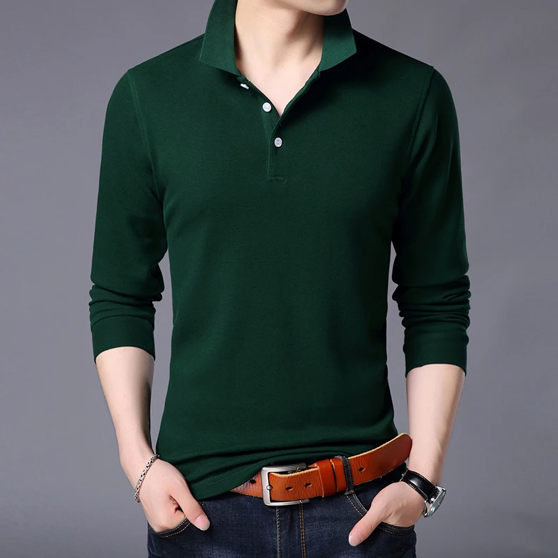 Мужская Повседневная футболка модные однотонные футболки с длинными рукавами