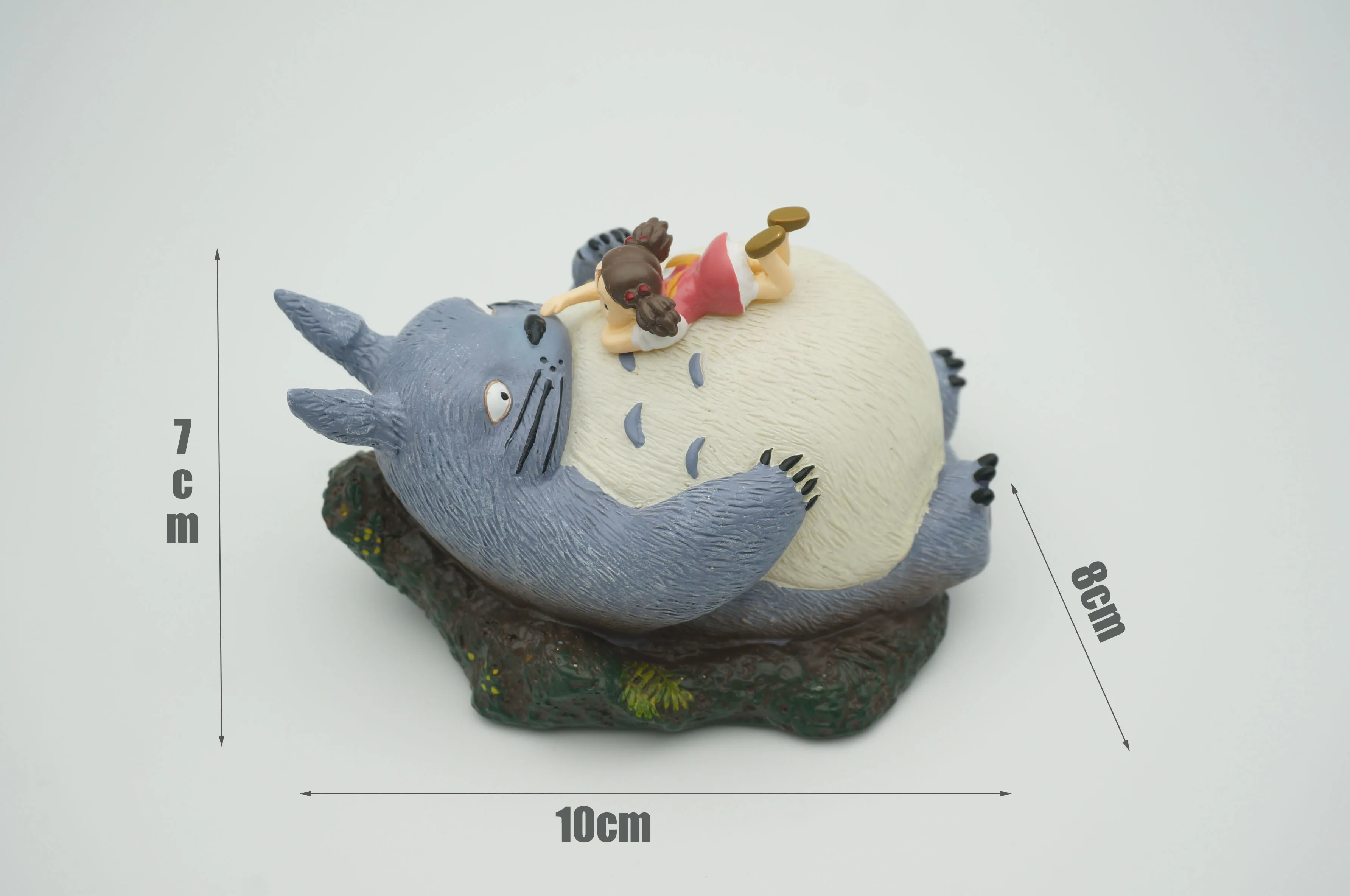 Горячая девушка сидеть на Тоторо миниатюрный Сказочный Сад поставки Ghibli фигурки DIY Террариум декоративные аксессуары