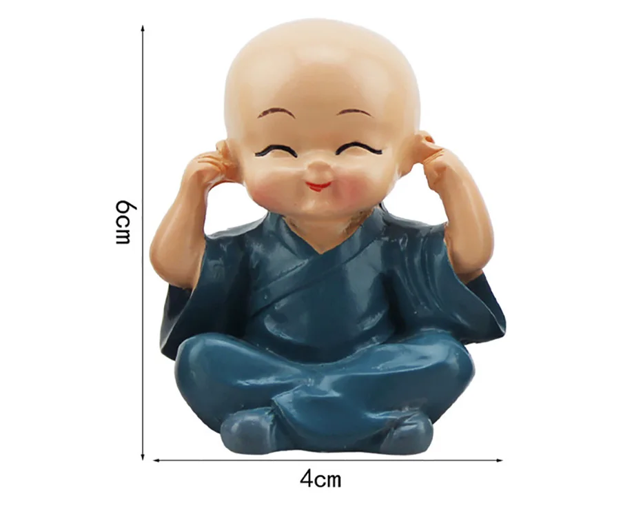 4 шт./партия забавные KongFu Monk Автомобильные Игрушки для приборной панели милые буддийские куклы Автомобильные украшения интерьерные аксессуары Автомобильная приборная панель Декор для дома