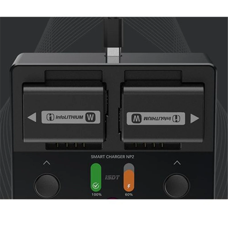 

ISDT NP2 All In one Camera Battery Charger can fit for NP-FZ100 NP-FW50 NP-BX1 Battery For Sony Camera Battery charge