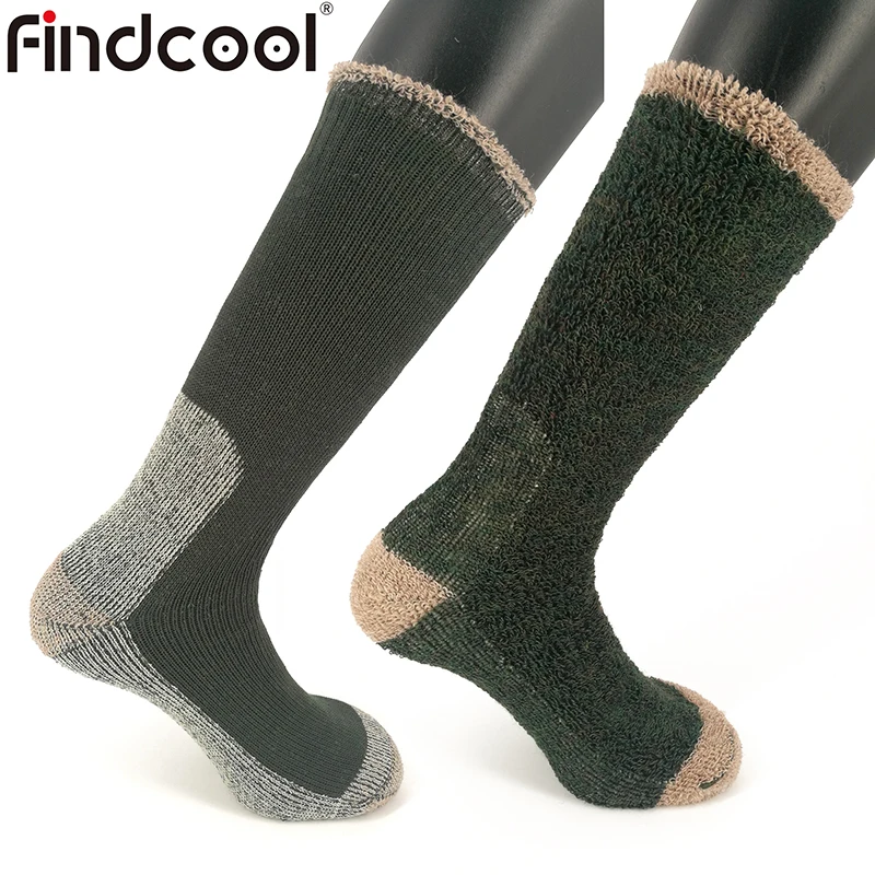 

Findcool Merino Wool Camping Socks for Men Sports Skiing Hiking Climbing Socks Full Terrry Support Warm High Quality