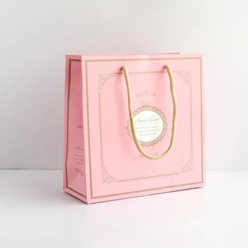 Pink AVEBIEN 10 шт. Корейская Подарочная сумка сумочки для покупок свадебные сувениры и подарки день рождения праздник в честь рождения ребенка, Рождество Хэллоуин поставки - Цвет: Pink