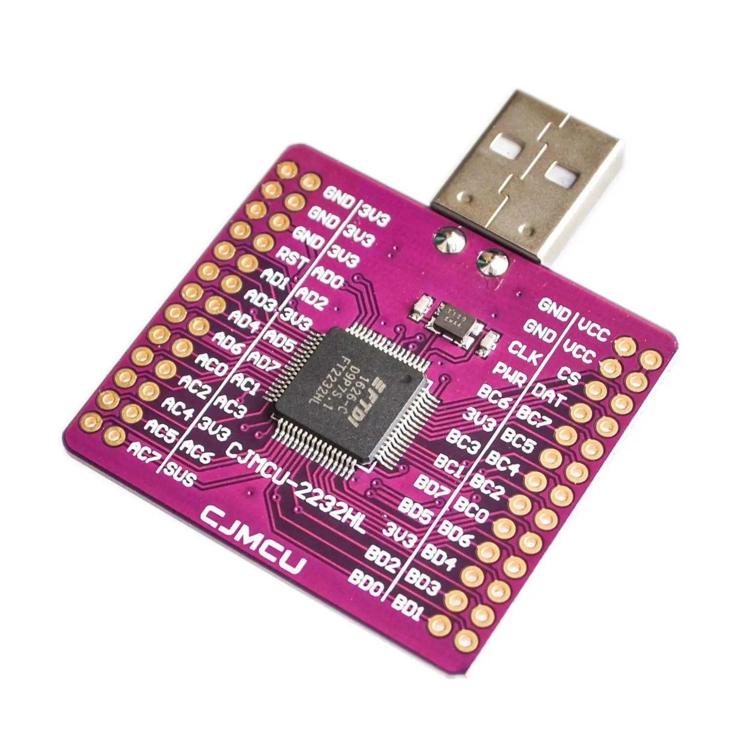 

2232 FT2232HL USB TURN UART/FIFO/SPI/I2C/JTAG/RS232 module external memory