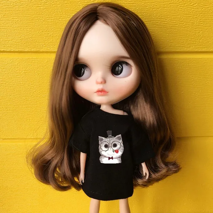 1 шт. 1/6 одежда blyth Повседневная Длинная футболка для Licca Azone Momoko barbi 30 см кукольная