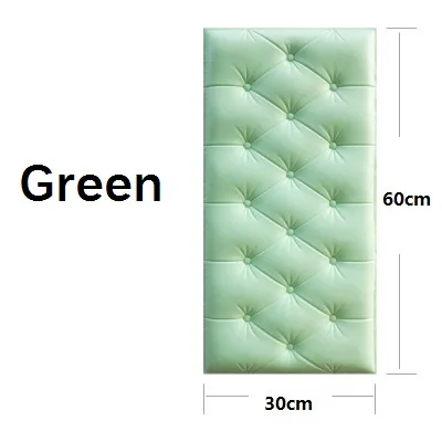 Green 4 шт. ПЭ Пена 3D наклейки на стену для детей, безопасность комнаты, домашний декор, самоклеющиеся обои для настенное уркашение для гостинной наклейки - Цвет: Green